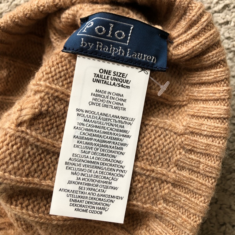 Polo Ralph Lauren Cashmere Blend Beanie. NWOT. - Picture 3 of 3
